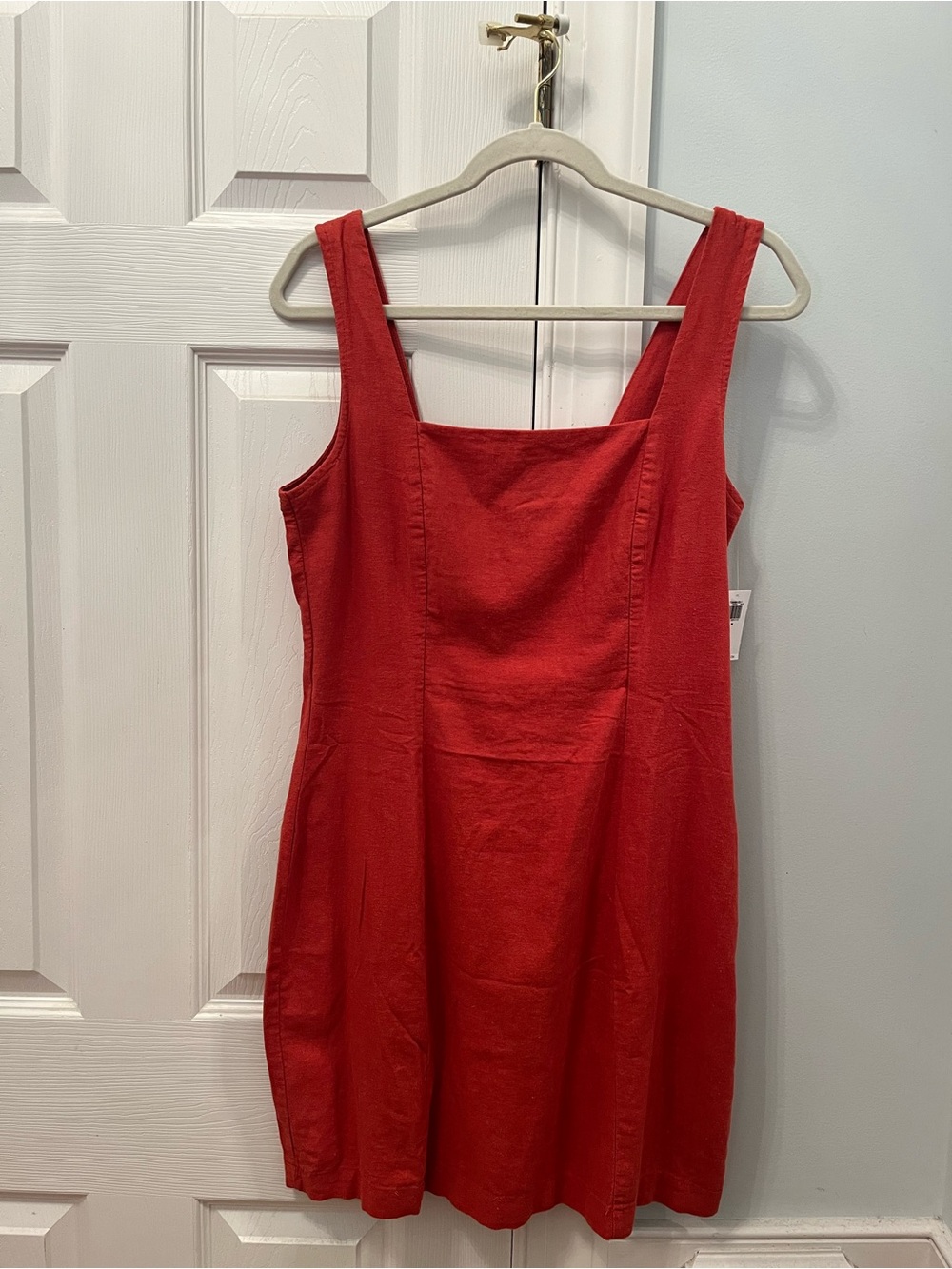 Old Navy Burnt Orange Square-Neck Mini Dress
